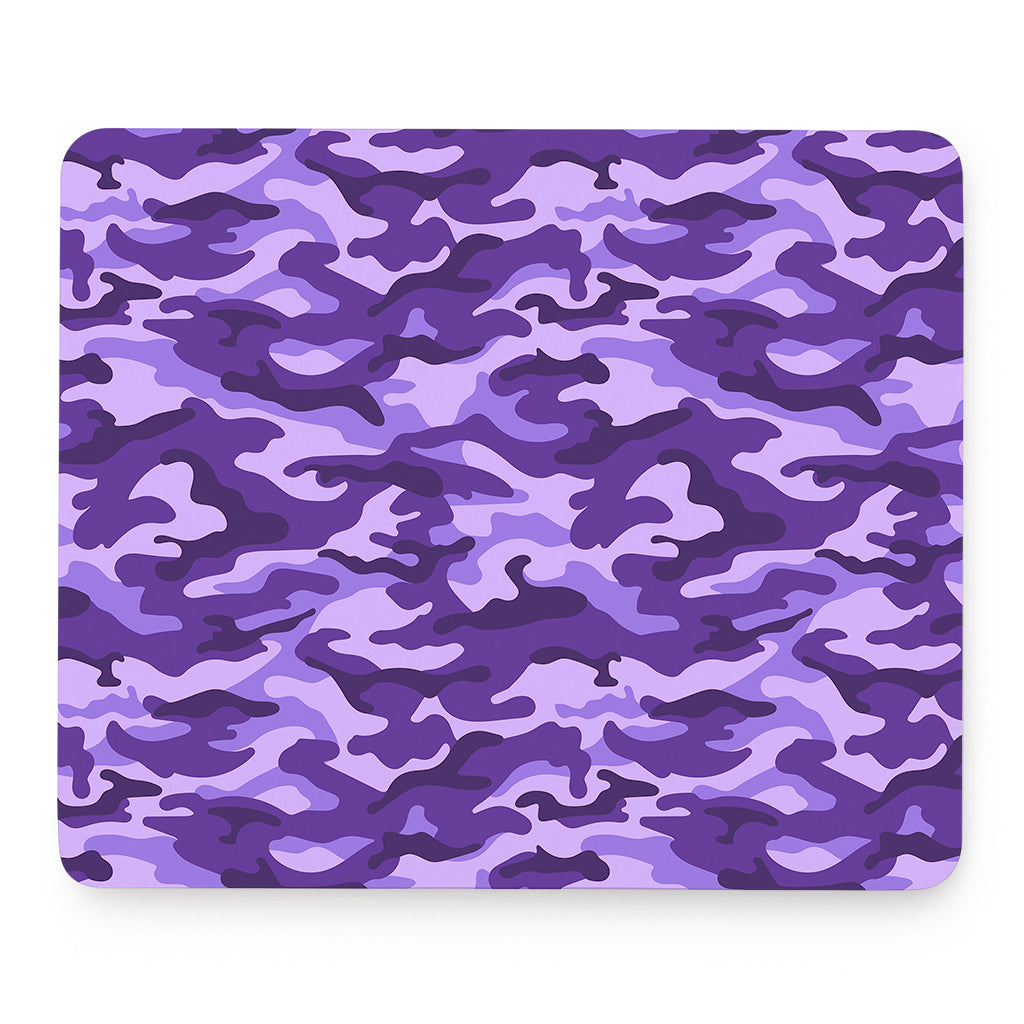 Purple Camouflage Print Mouse Pad