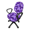 Purple Camouflage Print Office Chair Cover