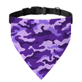 Purple Camouflage Print Over The Collar Dog Bandana