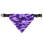 Purple Camouflage Print Over The Collar Dog Bandana