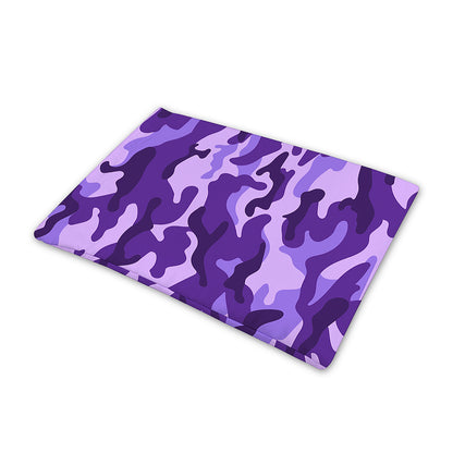 Purple Camouflage Print Pet Cooling Mat Cover