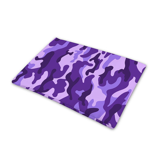 Purple Camouflage Print Pet Cooling Mat Cover