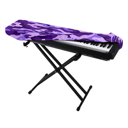 Purple Camouflage Print Piano Keyboard Cover