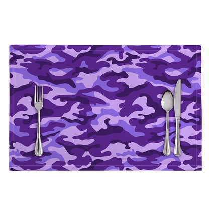 Purple Camouflage Print Placemat