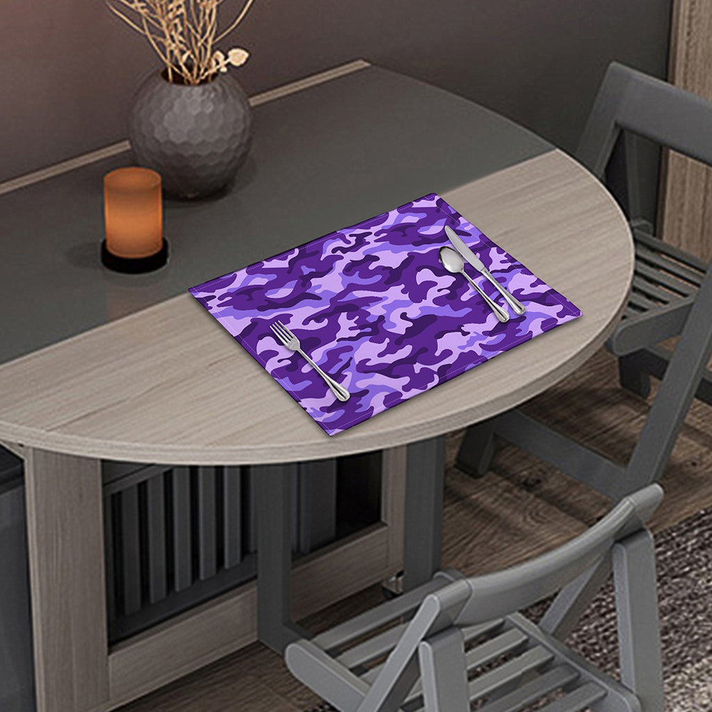 Purple Camouflage Print Placemat