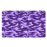 Purple Camouflage Print Polyester Doormat