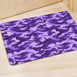Purple Camouflage Print Polyester Doormat