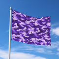Purple Camouflage Print Polyester Flag