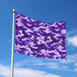 Purple Camouflage Print Polyester Flag