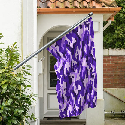 Purple Camouflage Print Polyester Flag