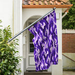 Purple Camouflage Print Polyester Flag