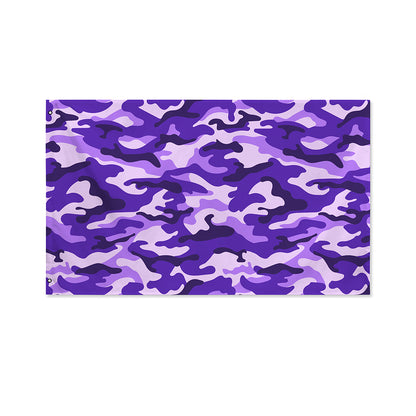 Purple Camouflage Print Polyester Flag