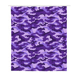 Purple Camouflage Print Polyester Shower Curtain