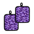 Purple Camouflage Print Pot Holders