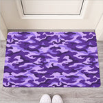 Purple Camouflage Print Rubber Doormat