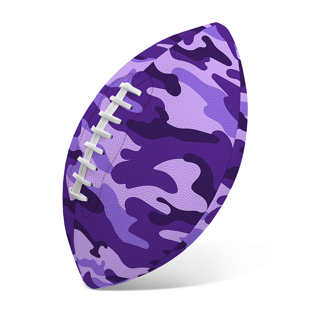 Purple Camouflage Print Rugby Ball