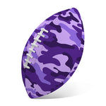 Purple Camouflage Print Rugby Ball