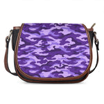Purple Camouflage Print Saddle Bag