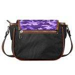 Purple Camouflage Print Saddle Bag
