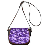 Purple Camouflage Print Saddle Bag