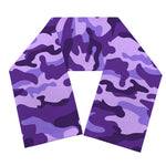 Purple Camouflage Print Scarf