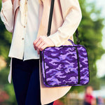 Purple Camouflage Print Shoulder Strap Bible Bag