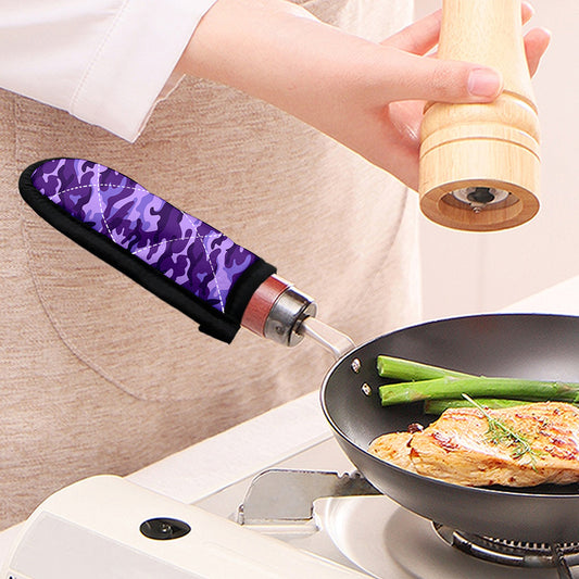 Purple Camouflage Print Skillet Handle Cover