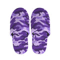 Purple Camouflage Print Slippers