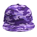 Purple Camouflage Print Snapback Cap