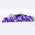 Purple Camouflage Print Sports Towel