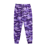 Purple Camouflage Print Sweatpants