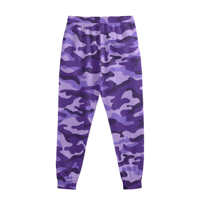 Purple Camouflage Print Sweatpants
