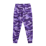 Purple Camouflage Print Sweatpants
