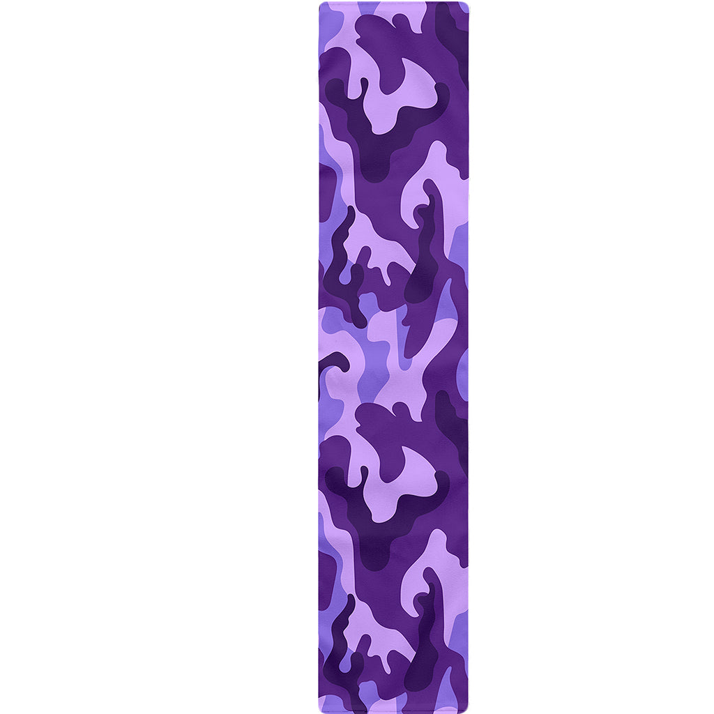 Purple Camouflage Print Table Runner