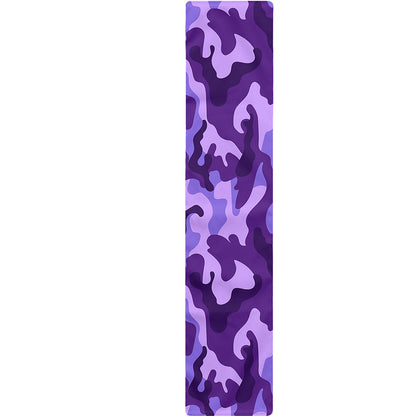 Purple Camouflage Print Table Runner