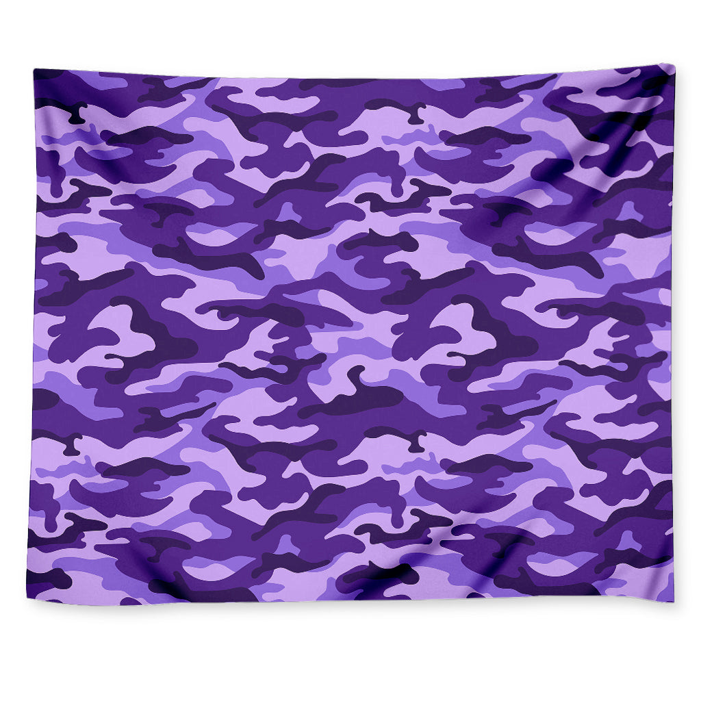 Purple Camouflage Print Tapestry