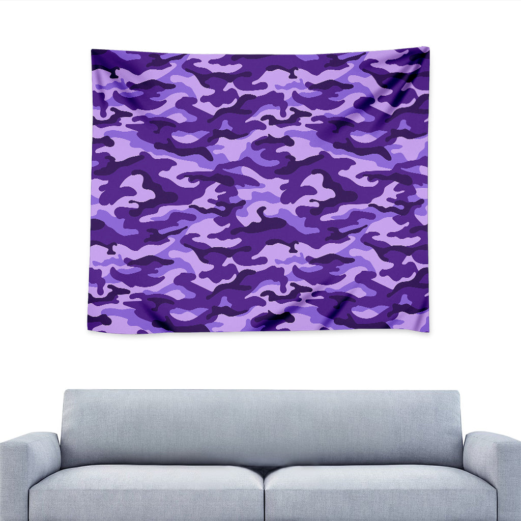Purple Camouflage Print Tapestry