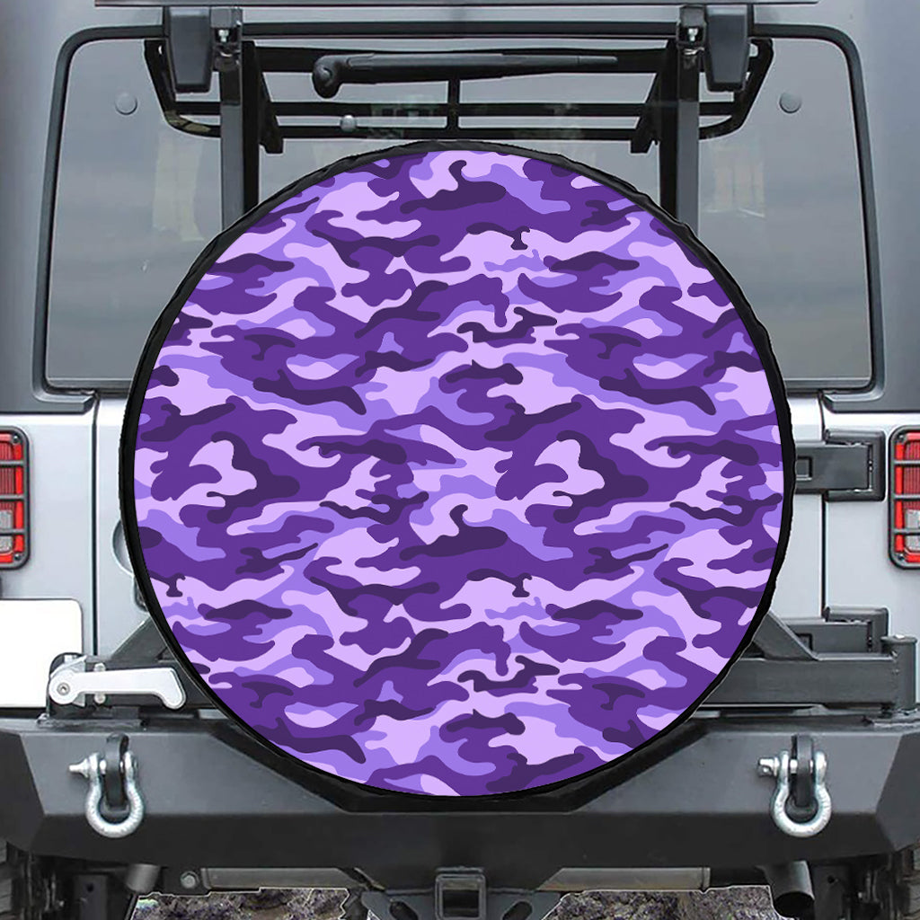 Purple Camouflage Print Tire Cover