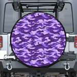 Purple Camouflage Print Tire Cover