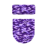 Purple Camouflage Print Toilet Lid And Tank Cover Set
