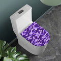 Purple Camouflage Print Toilet Lid Cover