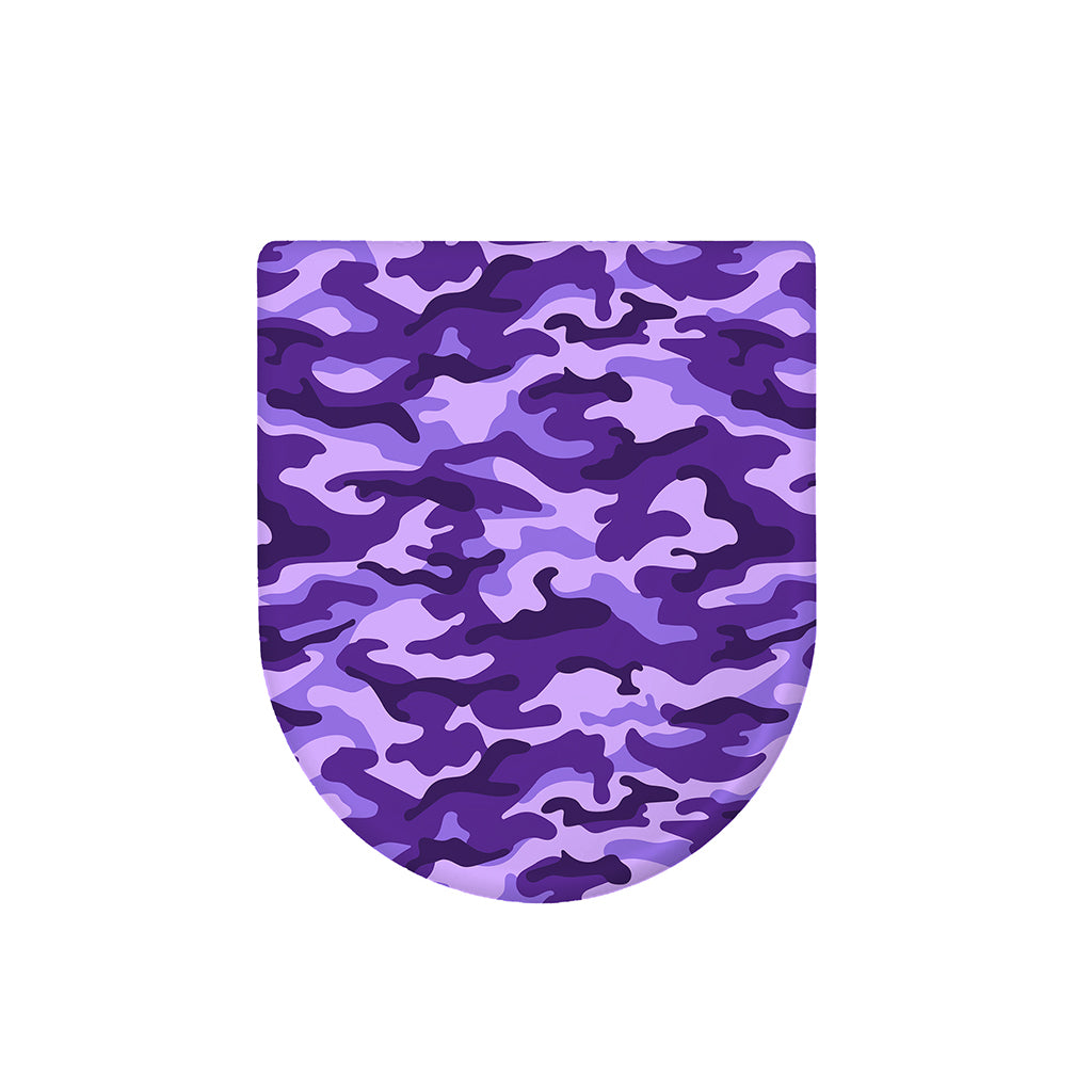 Purple Camouflage Print Toilet Lid Cover