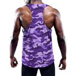 Purple Camouflage Print Training Tank Top