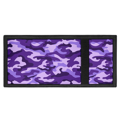 Purple Camouflage Print Trifold Wallet
