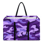Purple Camouflage Print Utility Tote Bag