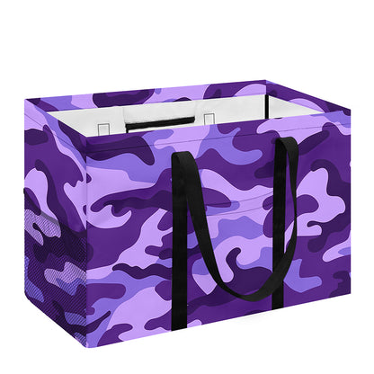 Purple Camouflage Print Utility Tote Bag