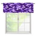Purple Camouflage Print Window Valance