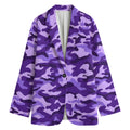 Purple Camouflage Print Women's Blazer