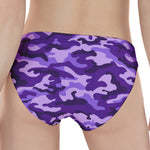 Purple Camouflage Print Women's Panties
