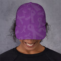 Purple Cancer Awareness Ribbon Print Baseball Cap